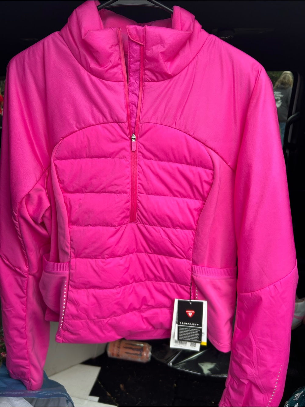 lululemon athletica Hot Pink Quilted Half-Zip Pullover